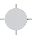 Classic Round Metal Ceiling Canopy Kit - Blank with 4 side holes