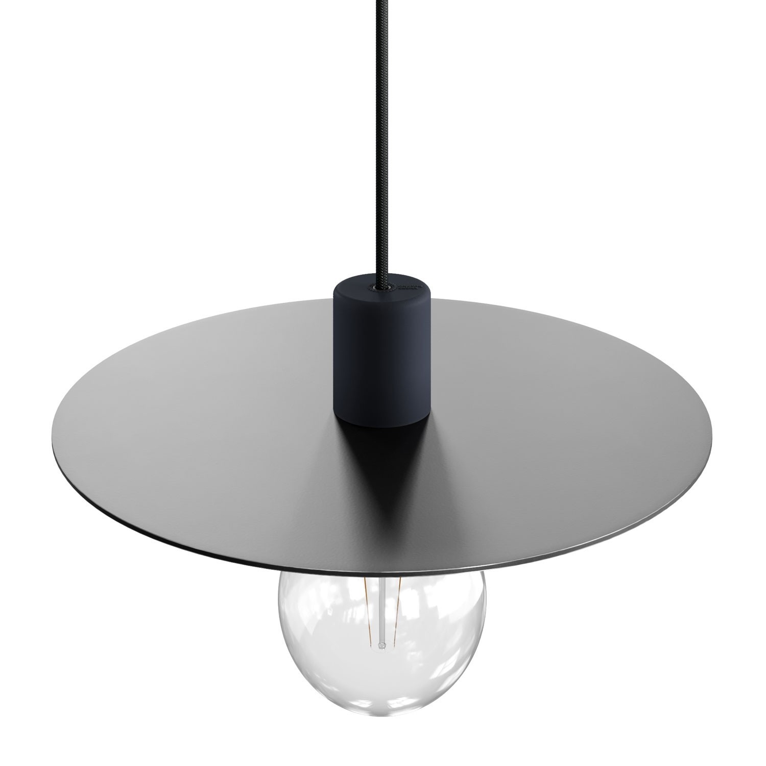 Oversize Ellepì flat lampshade in Dibond for outdoor pendant lighting, diameter 15,7" - Made in Italy