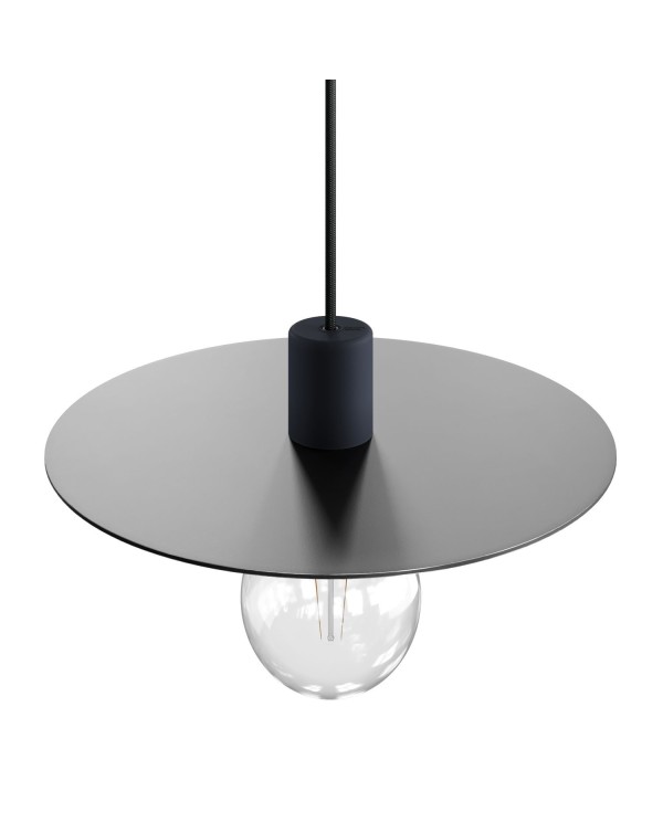 Oversize Ellepì flat lampshade in Dibond for outdoor pendant lighting, diameter 15,7" - Made in Italy