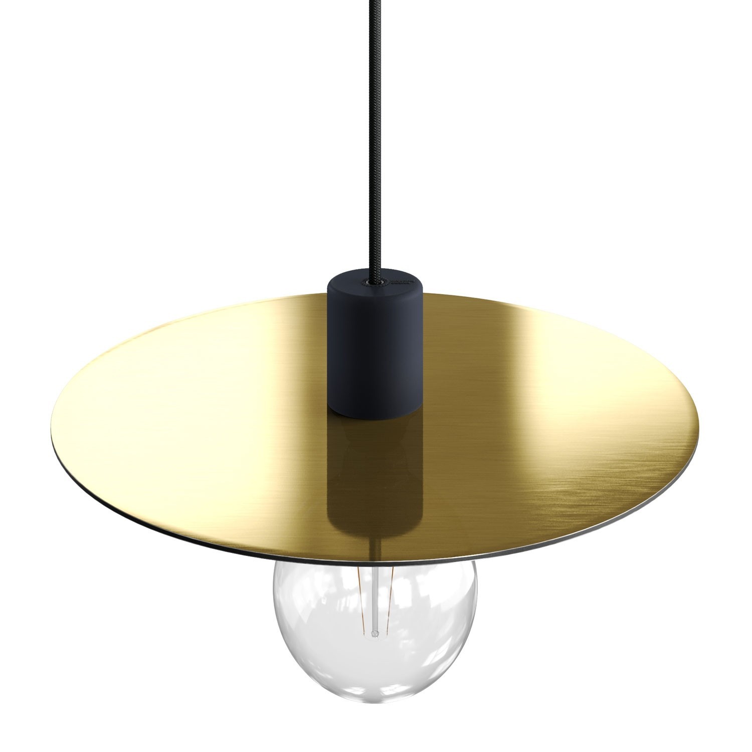 Oversize Ellepì flat lampshade in Dibond for outdoor pendant lighting, diameter 15,7" - Made in Italy