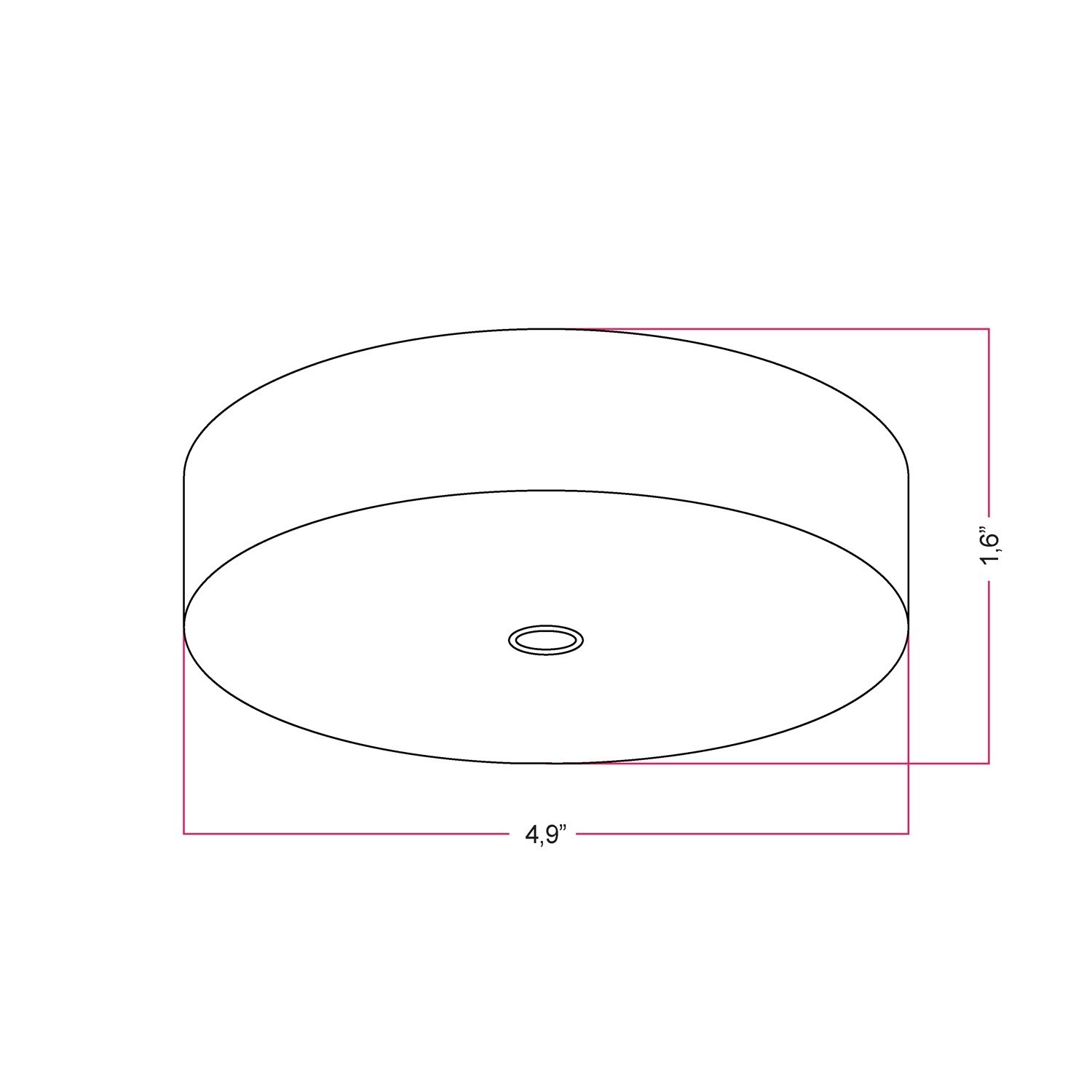 EIVA Cylindrical ceiling canopy kit suitable for wet locations - in soft touch silicone