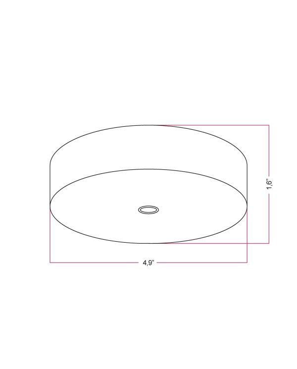 EIVA Cylindrical ceiling canopy kit suitable for wet locations - in soft touch silicone