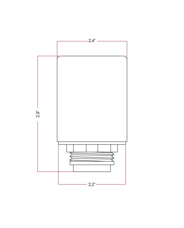 EIVA ELEGANT, E26 silicone socket kit for lampshade - suitable for wet locations