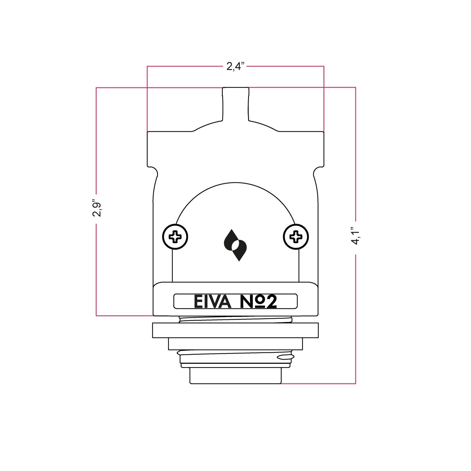 EIVA-2, 2-way socket E26 suitable for wet locations