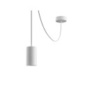 EIVA ELEGANT Outdoor pendant lamp with 16,4ft textile cable, decentralizer, ceiling canopy and socket for wet locations