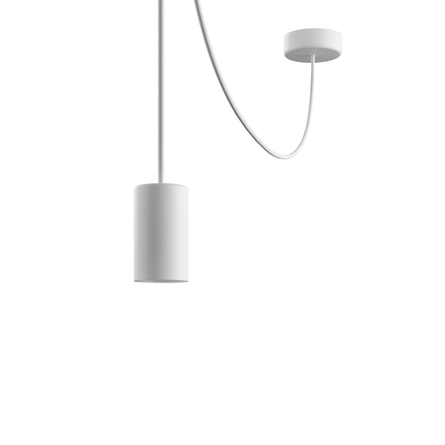 EIVA ELEGANT Outdoor pendant lamp with 16,4ft textile cable, decentralizer, ceiling canopy and socket for wet locations