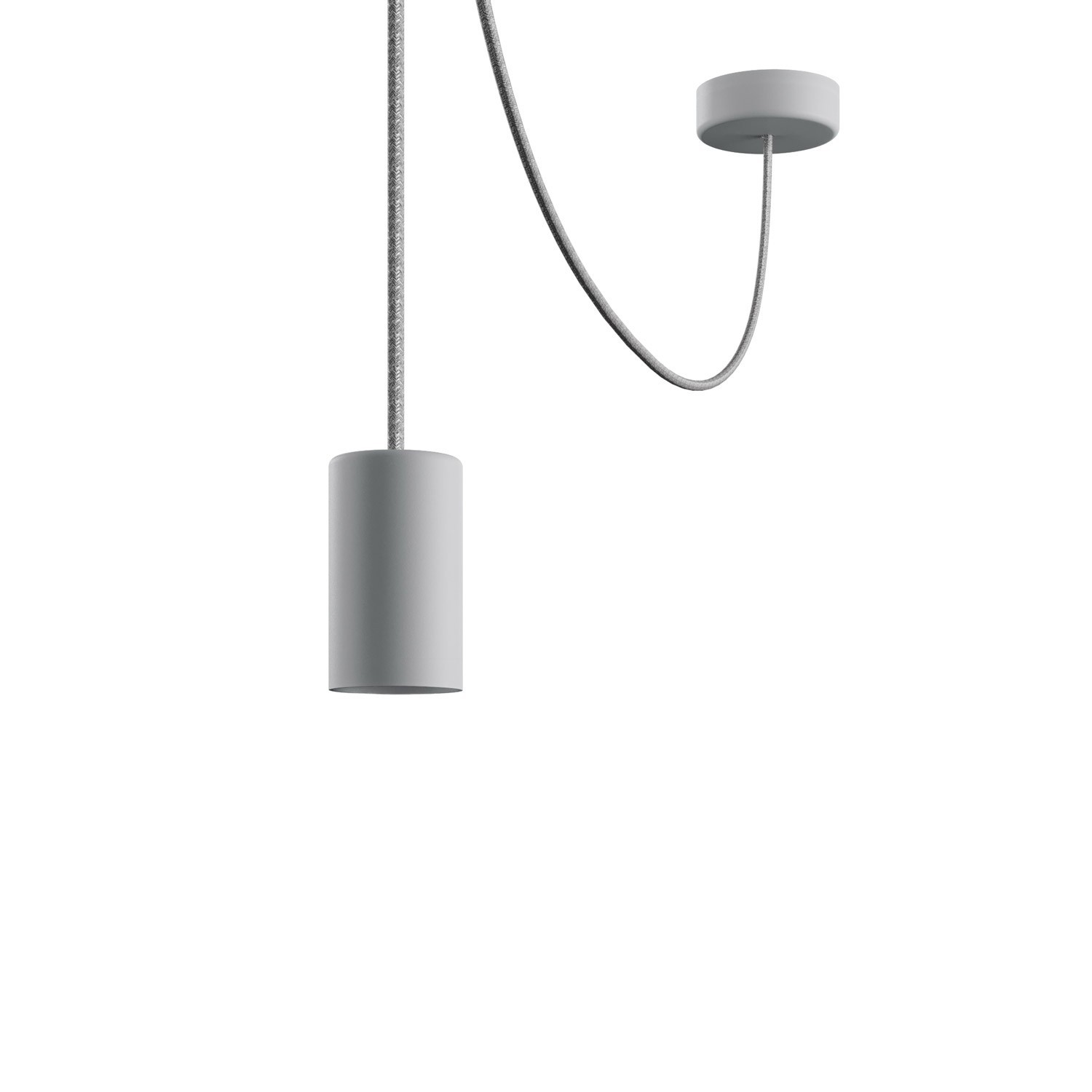 EIVA ELEGANT Outdoor pendant lamp with 16,4ft textile cable, decentralizer, ceiling canopy and socket for wet locations