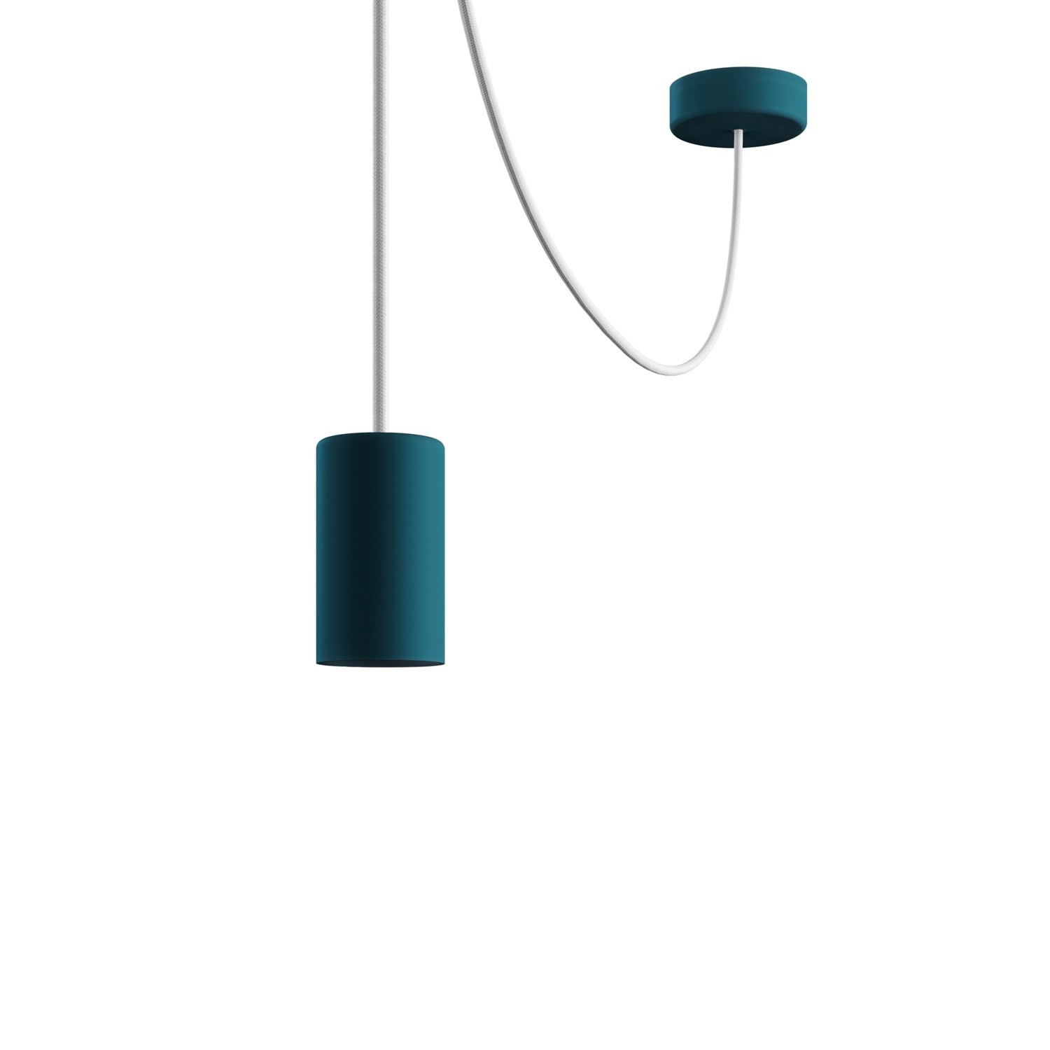 EIVA ELEGANT Outdoor pendant lamp with 16,4ft textile cable, decentralizer, ceiling canopy and socket for wet locations