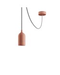 EIVA PASTEL Outdoor pendant lamp with 16,4ft textile cable, decentralizer, ceiling canopy and socket for wet locations