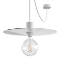 EIVA ELEGANT Pendant light with 16,4ft fabric cable, Ellepì lampshade, ceiling canopy and socket for wet locations