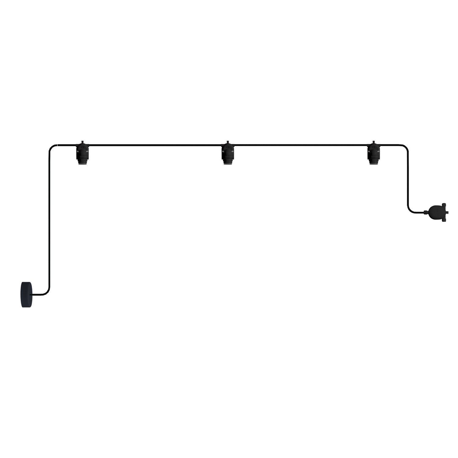 EIVA outdoor string light for wet locations with 3 lights and canopy