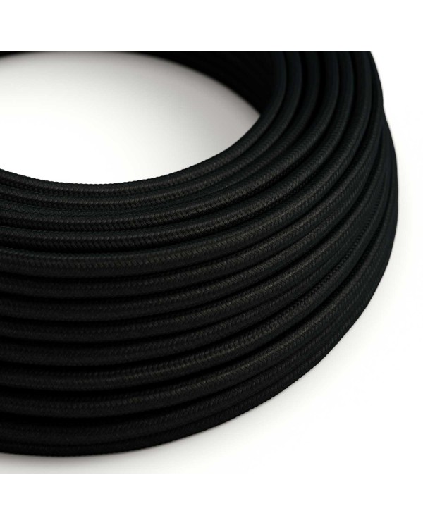 UV resistant round electric cable with Black SM04 fabric lining for outdoor use - Compatible with Eiva Outdoor