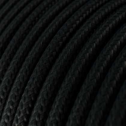 UV resistant round electric cable with Black SM04 fabric lining for outdoor use - Compatible with Eiva Outdoor