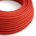 UV resistant round electric cable with Red SM09 fabric lining for outdoor use - Compatible with Eiva Outdoor