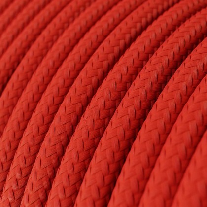 UV resistant round electric cable with Red SM09 fabric lining for outdoor use - Compatible with Eiva Outdoor