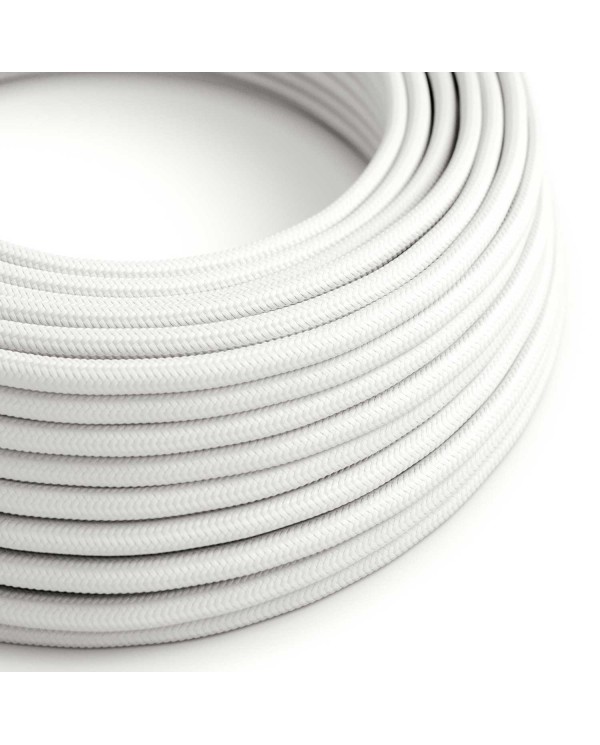 UV resistant round electric cable with White SM01 fabric lining for outdoor use - Compatible with Eiva Outdoor