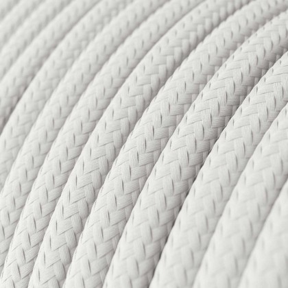 UV resistant round electric cable with White SM01 fabric lining for outdoor use - Compatible with Eiva Outdoor