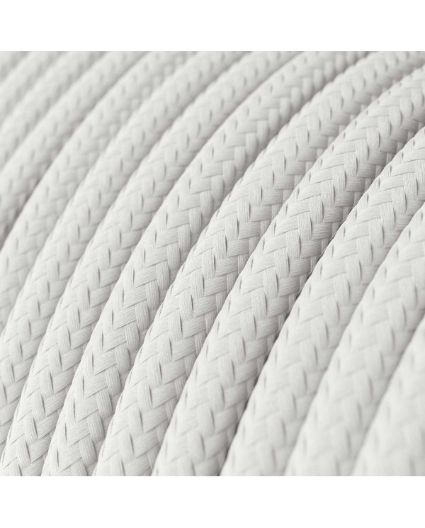 UV resistant round electric cable with White SM01 fabric lining for outdoor use - Compatible with Eiva Outdoor