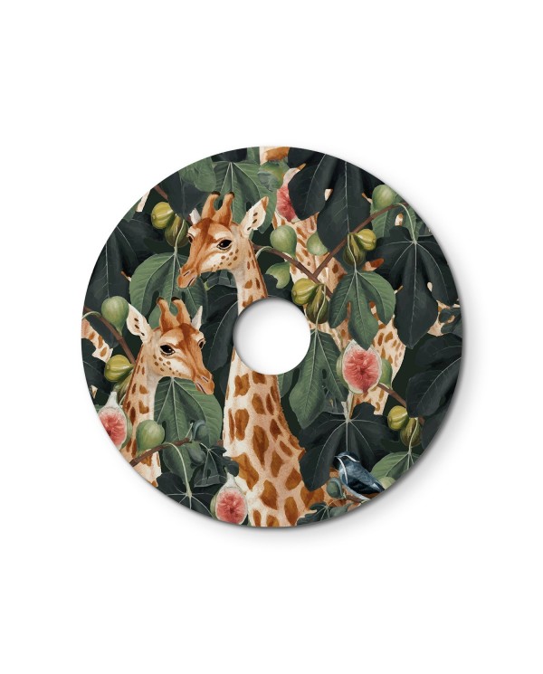 Ellepì mini flat lampshade with jungle animals 'Wildlife Whispers', 9,4" diameter - Made in Italy