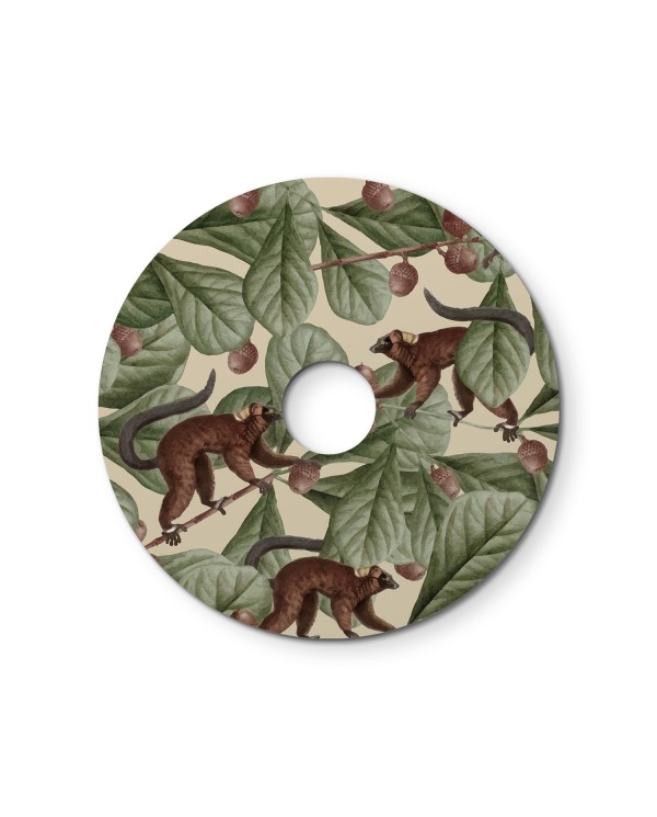 Ellepì mini flat lampshade with jungle animals 'Wildlife Whispers', 9,4" diameter - Made in Italy