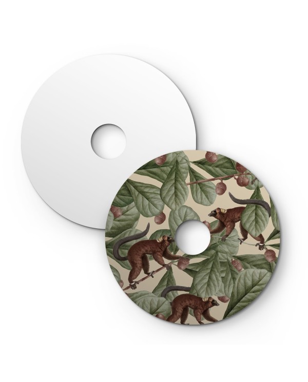 Ellepì mini flat lampshade with jungle animals 'Wildlife Whispers', 9,4" diameter - Made in Italy