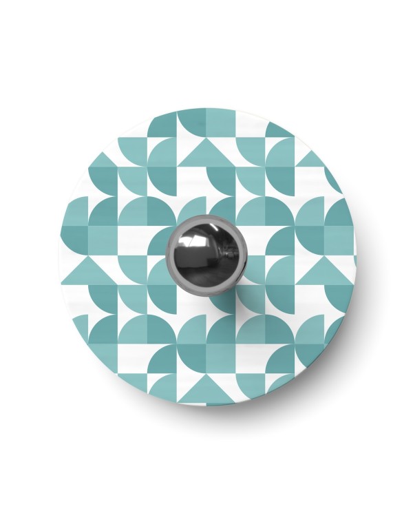 Ellepì mini flat lampshade with geometric designs 'Kaleidoscope', 9,4" diameter - Made in Italy