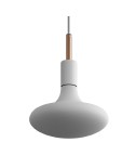 Pendant lamp with textile cable, metal details and 7cm cable clamp