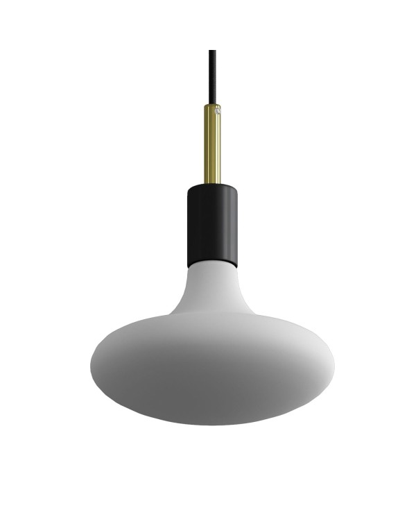 Pendant lamp with textile cable, metal details and 7cm cable clamp