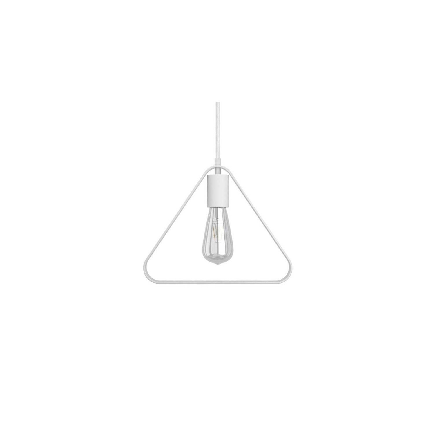 Pendant lamp with textile cable, Duedì Apex lampshade and metal details