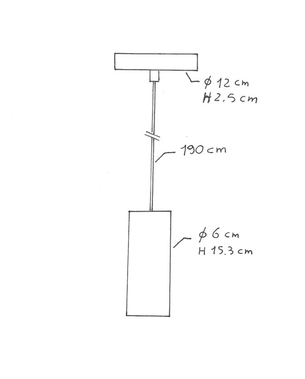 Pendant lamp with textile cable, Tub-E12 lampshade and metal details