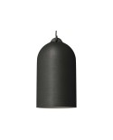 Pendant lamp with textile cable and Bell XL ceramic lampshade