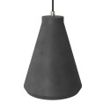 Pendant lamp with textile cable, Funnel cement lampshade and metal details