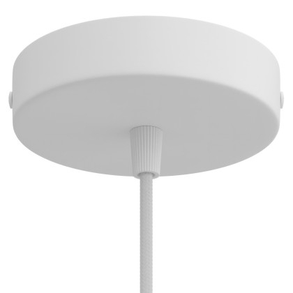 Classic 1-hole Round Metal Ceiling Canopy Kit - Matt white