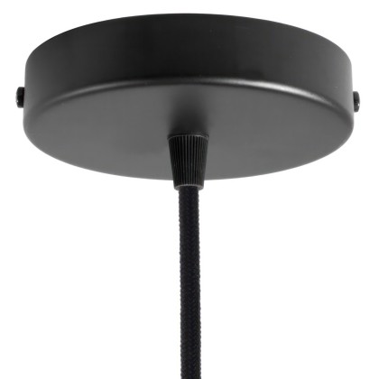 Classic 1-hole Round Metal Ceiling Canopy Kit - Black