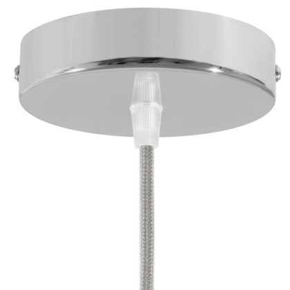 Classic 1-hole Round Metal Ceiling Canopy Kit - Chrome