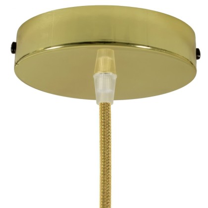 Classic 1-hole Round Metal Ceiling Canopy Kit - Brass