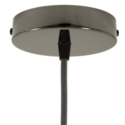 Classic 1-hole Round Metal Ceiling Canopy Kit - Black pearl