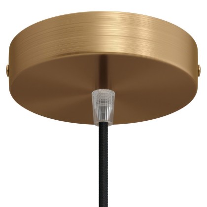 Classic 1-hole Round Metal Ceiling Canopy Kit - Brushed bronze