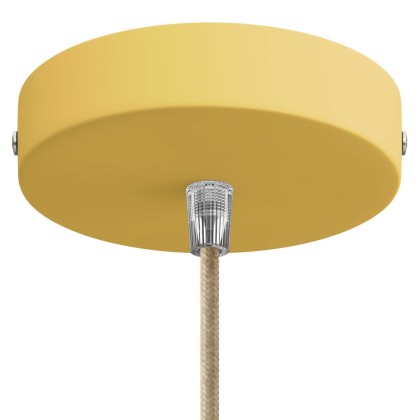 Classic 1-hole Round Metal Ceiling Canopy Kit - Mustard yellow