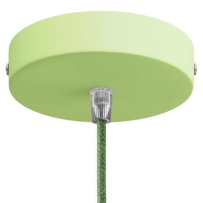 Classic 1-hole Round Metal Ceiling Canopy Kit - Soft green