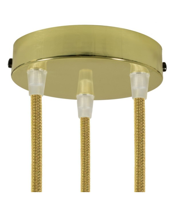 Classic 3-hole Round Metal Ceiling Canopy Kit