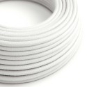 White Cotton covered Round electric cable - RC01