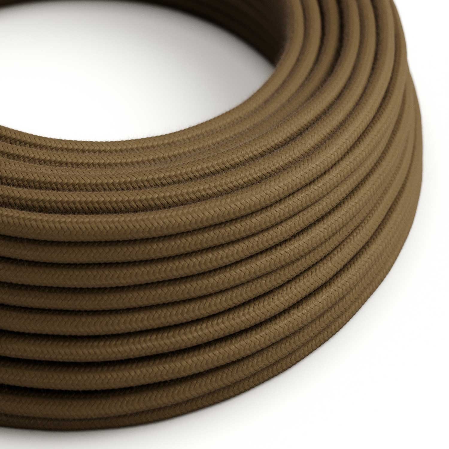 Brown Cotton covered Round electric cable - RC13