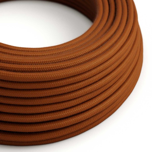 Rust Cotton covered Round electric cable - RC23