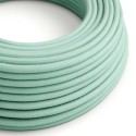 Mint Green Cotton covered Round electric cable - RC34