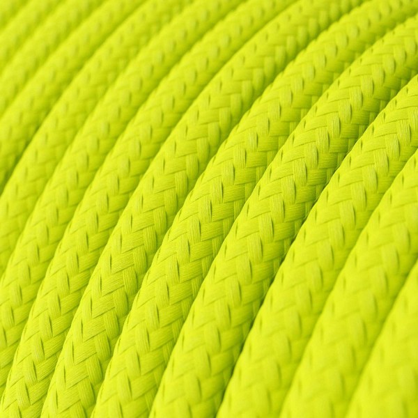 Neon Yellow covered Round electric cable - RF10