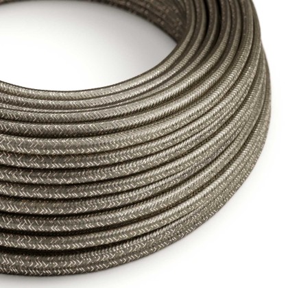 Gray Glitter covered Round electric cable - RL03