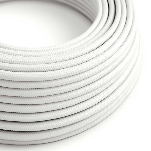 White Rayon covered Round electric cable - RM01