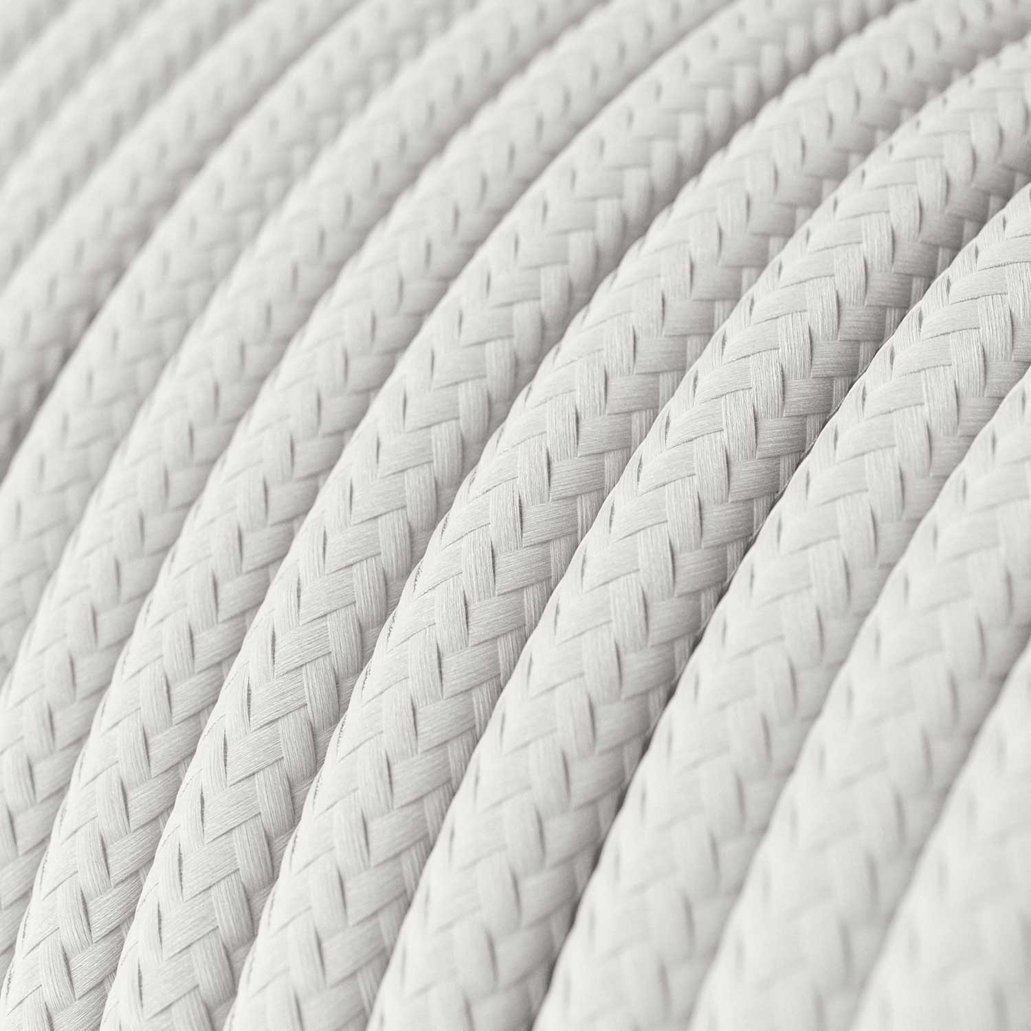 White Rayon covered Round electric cable - RM01