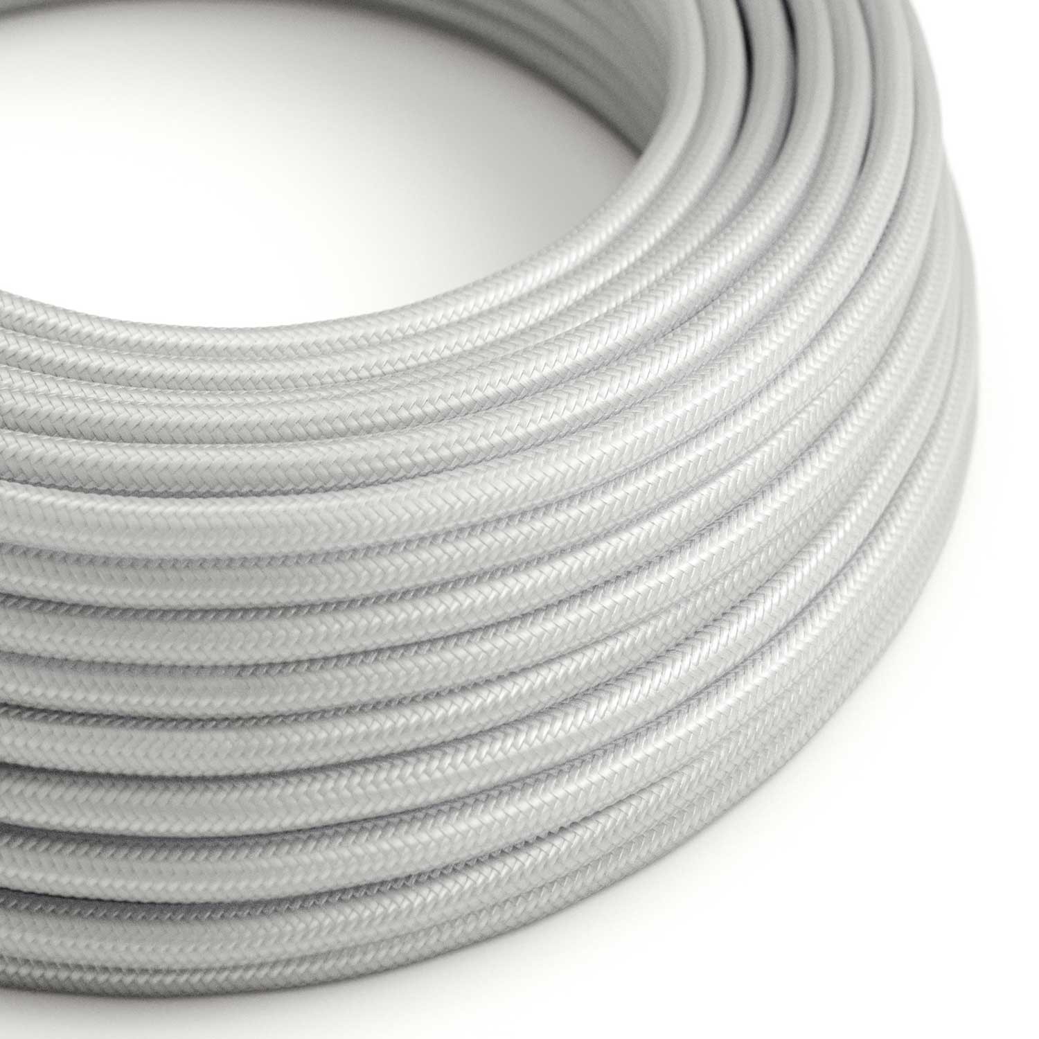 Silver Rayon covered Round electric cable - RM02